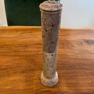 Soapstone Incense Burner 12in High Decorative Celestial Zodiac Moon Sun Marble